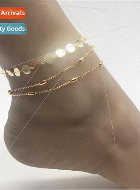 Europe Bohemian Fashion Round Sequins Anklets Ladies Multi-L