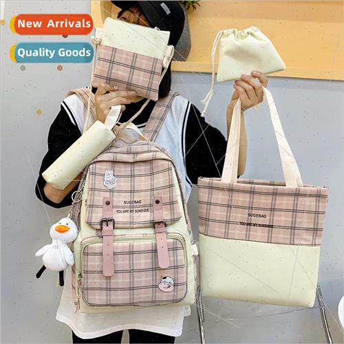 schoolbag female Korean fashion junior backpack multiple set
