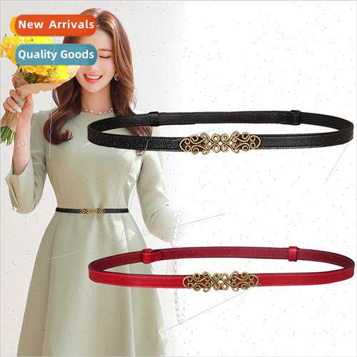 New adjustable buckle retro dress clothes versatile leather