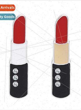 Europe fashion jewelry new oil alloy brooch red lips lipstic