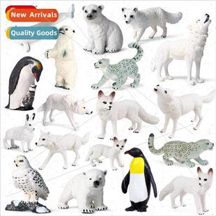 Polar Model Toys Set Polar Bear Arctic Fox Arctic Rabb Belug