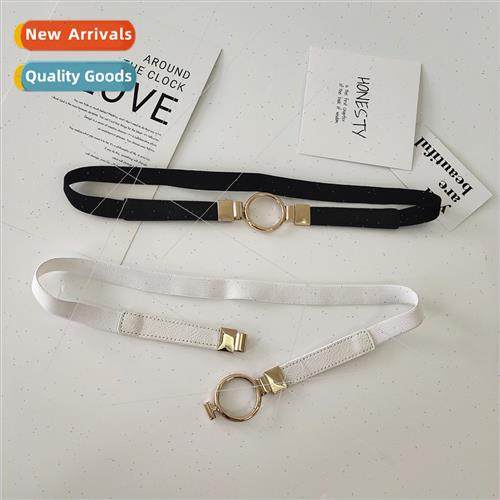 Fashion thin belt female buckle retro elastic narrow belt ve