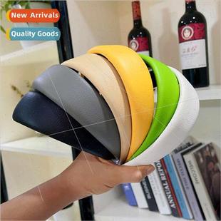 sponge hair simple color braided Korean female Solid band