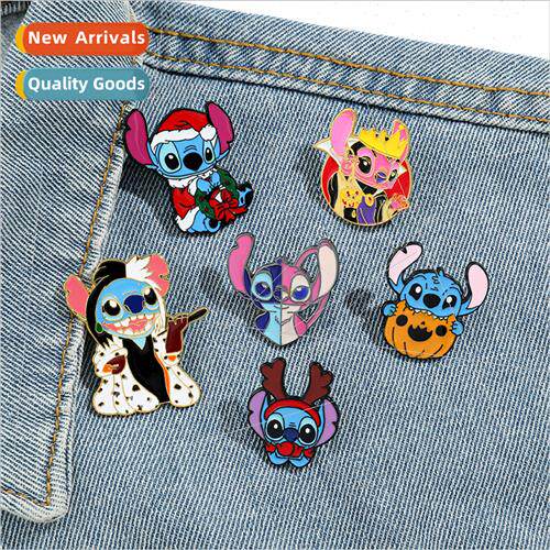 Cute cartoon Stitch brooch Star Baby Stitch metal badge allo