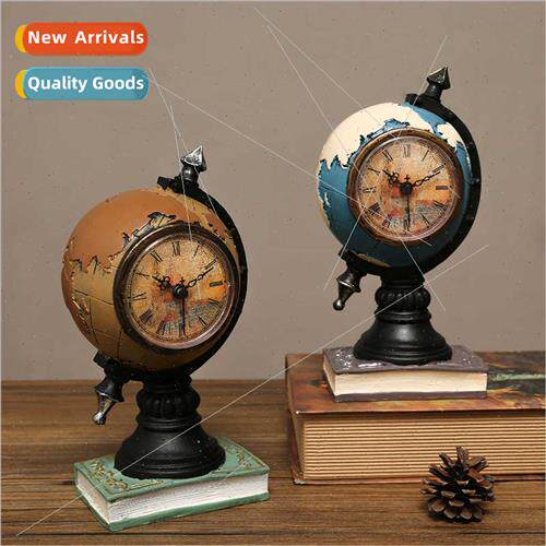 Clock globe desktop decorations resin coin bank can be taken