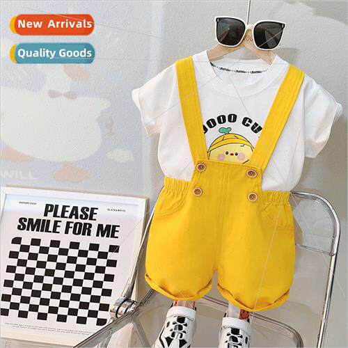 2207 new childrens short-sleeved suit summer girls backpack