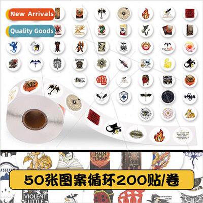 200 Stickers Iron Flame Roll Roll Stickers Personalized Crea