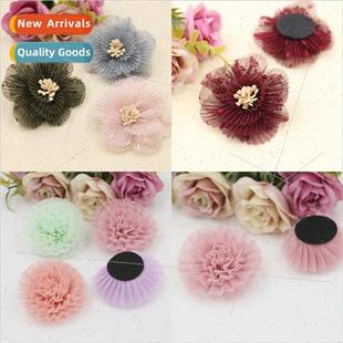 DIY accessories Korean handmade disk Shoe yarn flower