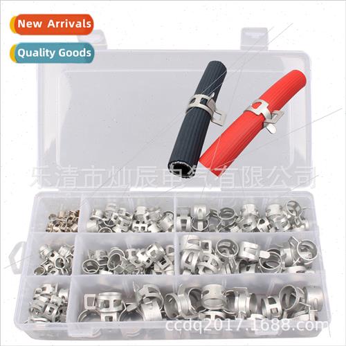 160PCS Elastic Pipe Clamps Hoops Pipe Bands Throat Bands Cla