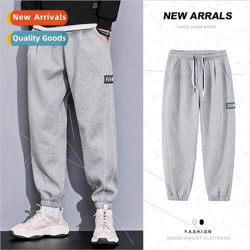 Men casual pants spring fall new pants drawstring sweater pa