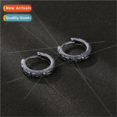 New daisy tanium steel earrings retro earrings do old punk s