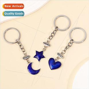 good friends letters keychain best friends fashion love moon