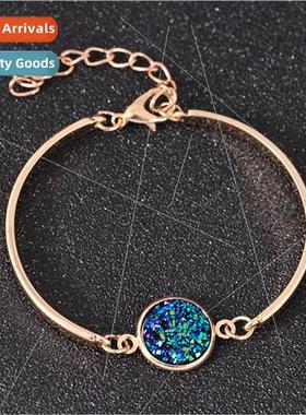 lady crystal cluster bracelet fashion colorful frosted sequi