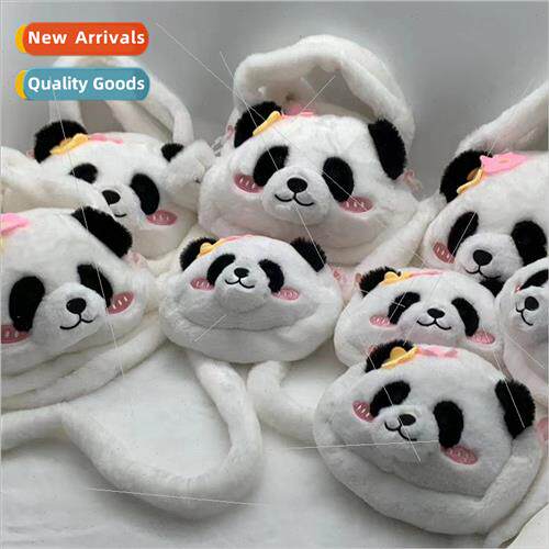 Cartoon Cute Panda Head Plush Doll Shoulder Bag  Grabber Dol