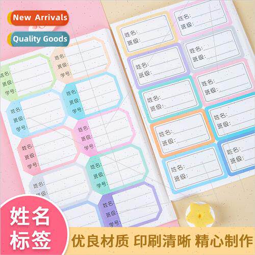 Morandi Name Label Stickers Student Writing Marker Stickers