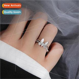 Open Cubic Butterfly Ring Stacking Insect Set Combo Ring Rin