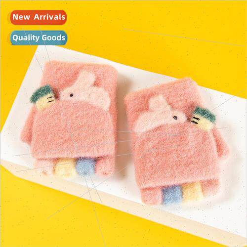 2022 new children gloves winter 1-3 baby years old knted emb