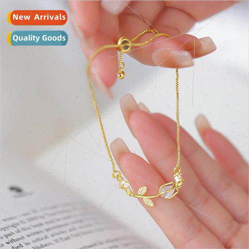New tulip rose bracelet women fashion niche flowers cat eye