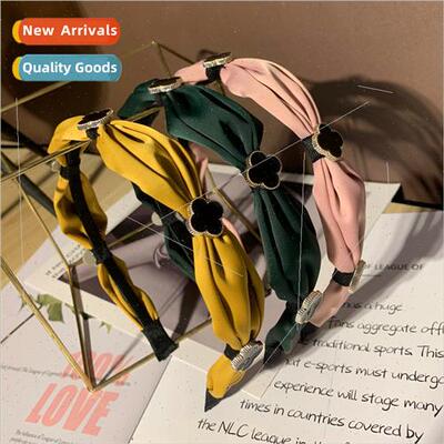 Thousand birds grid hair bands cashew flower Korean wide sid