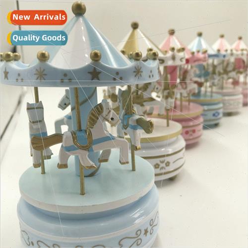 Birthday cake baking decoration music box music box carousel