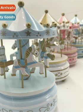 Birthday cake baking decoration music box music box carousel
