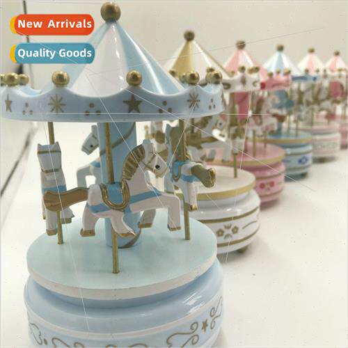 Birthday cake baking decoration music box music box carousel