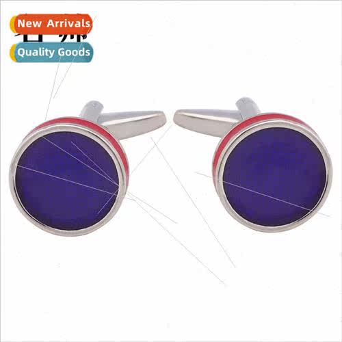 new transparent blue texture drip rubber round copper cuffli