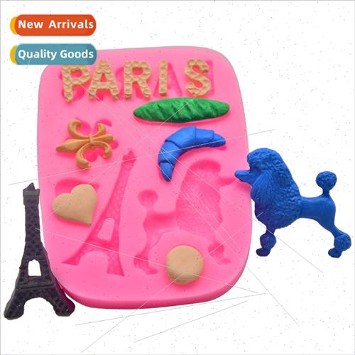 DIY Baking Paris Alphabet Eiffel Tower Shape Cake Fondant Cl