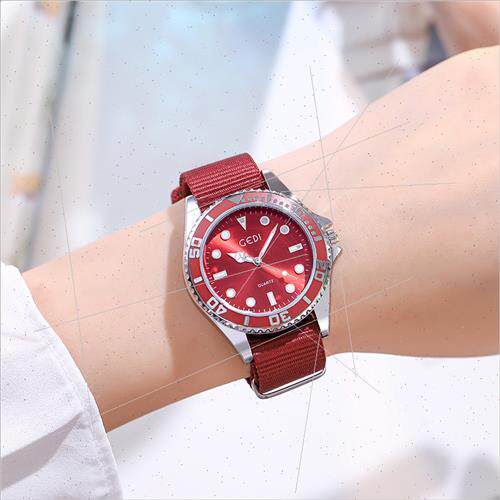 New fashion high-end cloth band ladies waterproof watch