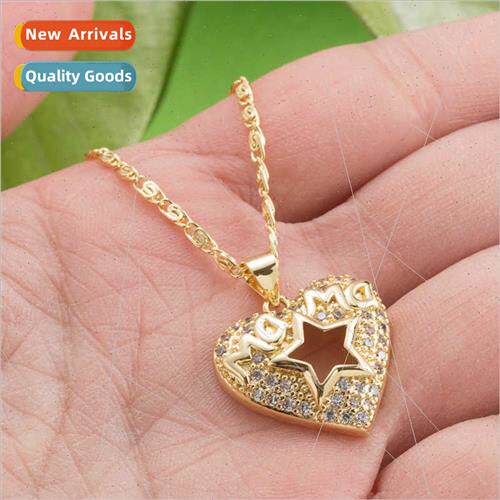 Love micro-set mama pendant Mother Day gift Copper plated 18