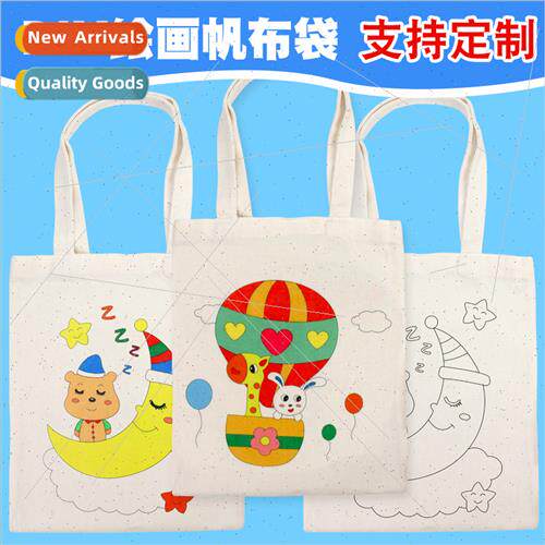 diy hand-painted canvas bag puzzle handmade environmentally