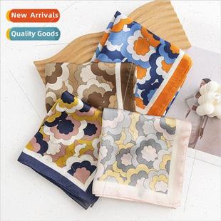 temperament small square 2023 fashion flowers scarf vers new