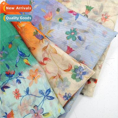 Headscarf Thin lk Hair Large ze Printed lk Scarf Summer Suns