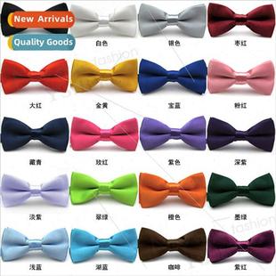 solid children baby color Korean glossy tie ngle bow