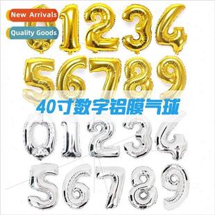 Number lver Gold inch Balloon Foil Aluminum Large 90cm