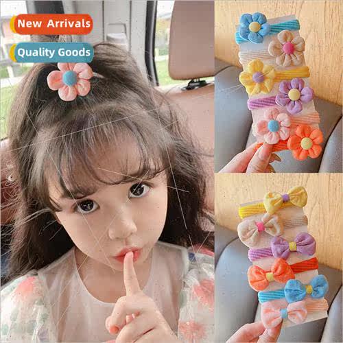 Children hair rope does not hurt hair Korea cute flowers gir