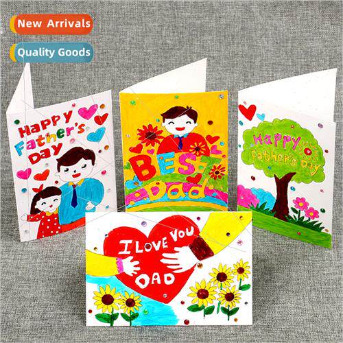 Father Day three-dimensional handmade greeting card children