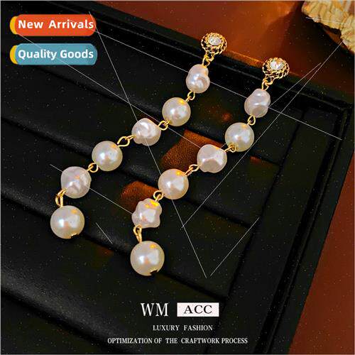 lver needle do old set diamond pearl tassel earrings vintage