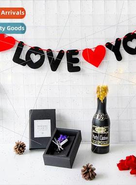 Decorative -woven flag pull flower proposal arrangement wedd