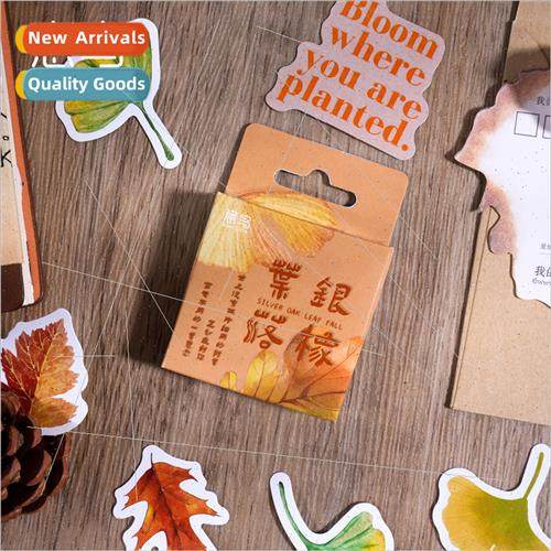 lver oak leaf drop boxed set stickers vintage plant handbook