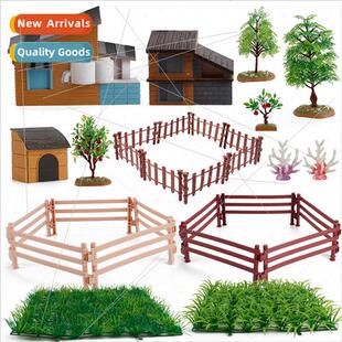 Desktop micro-landscaping farm model ornaments houses fru es
