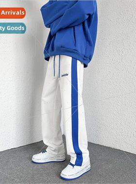 Casual straight pants men 2022 spring Klein blue sweatpants