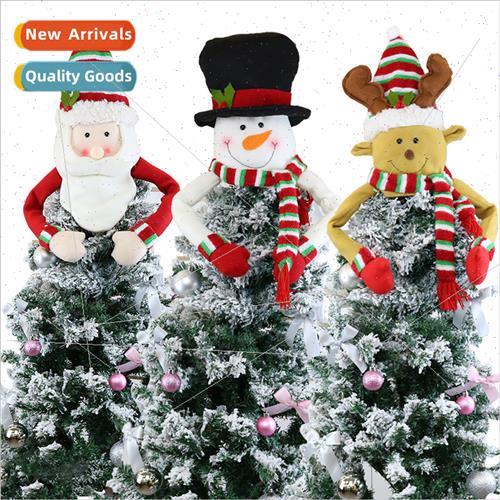 2019 Christmas Tree Topper Star Old Man Snowman Decorations