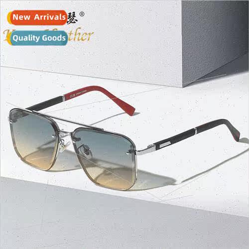 New spring leg Square Frame 22314 Europe men metal frame sun