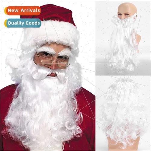 Father Christmas Hair Christmas  Big Beard Wig Old Man Grand