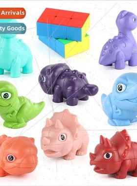animal dinosaur Rubik Cube rotating solid color second order