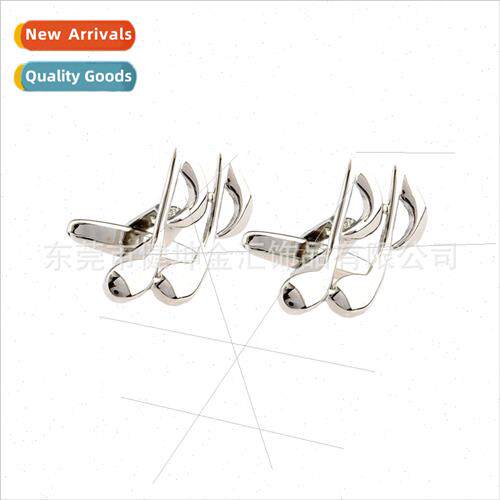 3D Note Symbol Shape Music Men Metal Cufflinks French Shirt