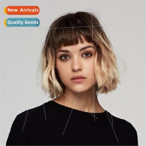 2019 new wigs 适用women short hair Europe gradient color hig