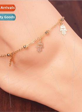 Europe fashion ladies copper bead chain exquise anklet simpl