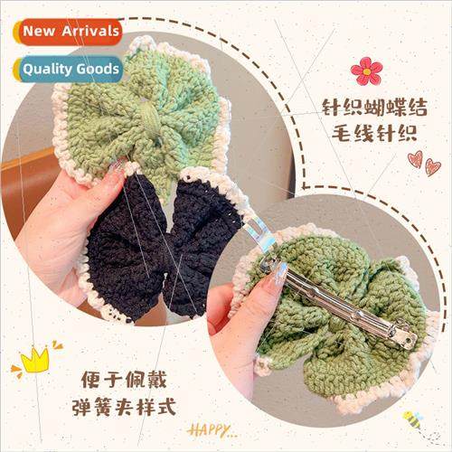 2023 fall winter new children girls knted bow hair clips spr